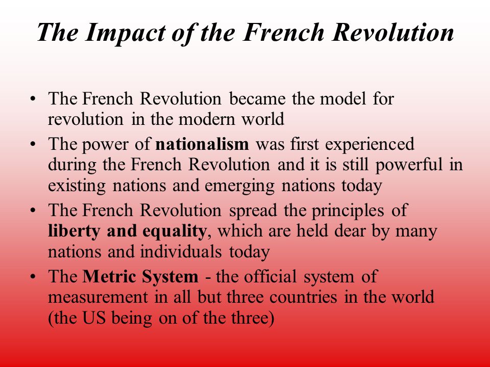 Impact and Legacy of French Revolution Essay